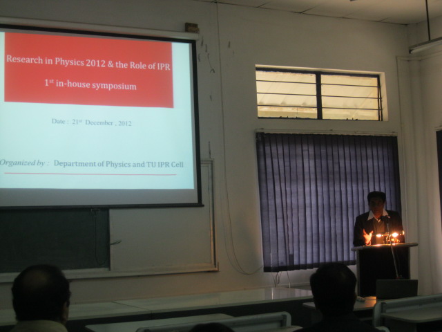 Prof. A. Choudhury during the inaugural session